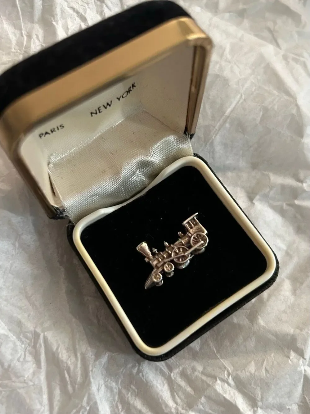Museum of Fine Arts MFA .925 Sterling Silver Locomotive Train Lapel Pin